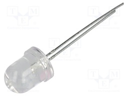 LED; 8mm; amber; 1000÷1700mcd; 30°; Front: convex