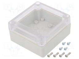 Enclosure: multipurpose; X: 80mm; Y: 85mm; Z: 40mm; Ritec; light grey