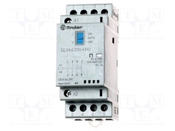 Relay: installation; monostable; NO x4; Ucoil: 24VAC; Ucoil: 24VDC