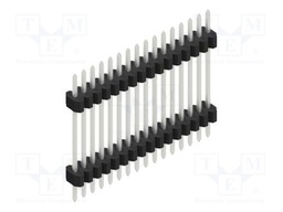 Connector: pin strips; pin header; male; PIN: 16; 1.27mm; THT; 1x16