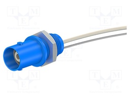 Connector: socket; BNC; blue; Connection: screw; on panel; 5÷40°C