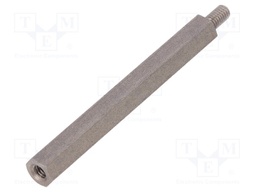 Screwed spacer sleeve; Int.thread: M4; 60mm; Ext.thread: M4