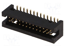Socket; IDC; male; PIN: 26; straight; SMT; gold flash; 1.27mm