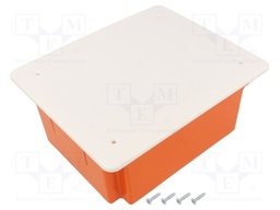 Enclosure: back box; X: 145mm; Y: 175mm; Z: 141mm; ABS; IP20; orange