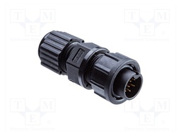 Plug; Connector: circular; size B; male; PIN: 3; w/o contacts; 10A