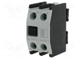 Auxiliary contacts; Leads: screw terminals; Mounting: front