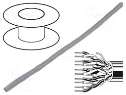 Wire; RS232; 3x2x24AWG; stranded; Cu; Al-PET foil; PVC; grey; 305m