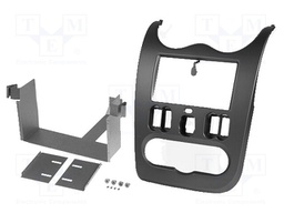 Radio mounting frame; Dacia; 2 DIN; grey (matt)