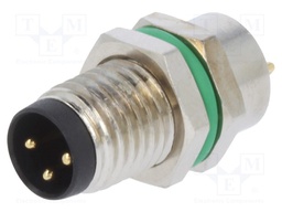 Connector: M8; male; PIN: 3; straight; for panel mounting; socket