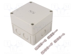 Enclosure: multipurpose; X: 110mm; Y: 110mm; Z: 90mm; TK PS; grey