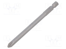 Screwdriver bit; Phillips; PH2; Overall len: 100mm