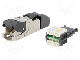 Plug; RJ45; PIN: 8; Cat: 6a; shielded; Layout: 8p8c; 5÷9mm; IDC