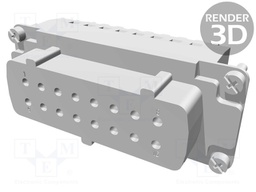 Connector: rectangular; female; Han ESS; PIN: 16; 16+PE; size 16B