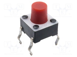 Microswitch TACT; SPST-NO; Pos: 2; 0.05A/12VDC; THT; none; 2.5N