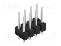 Connector: pin strips; pin header; male; PIN: 8; 2.54mm; THT; 2x4