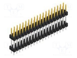 Connector: pin strips; pin header; male; PIN: 38; 2.54mm; THT; 2x19