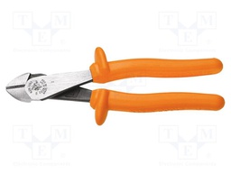 Pliers; side,cutting,insulated; hardened steel; 209mm