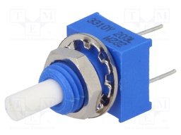 Potentiometer: shaft; single turn; 20kΩ; ±20%; 0.25W; linear; THT