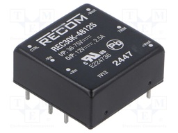 Converter: DC/DC; 30W; Uin: 36÷75V; Uout: 12VDC; 1"x1"; REC30K