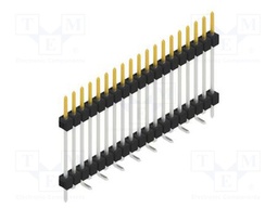 Connector: pin strips; pin header; male; PIN: 19; 2.54mm; SMT; 1x19