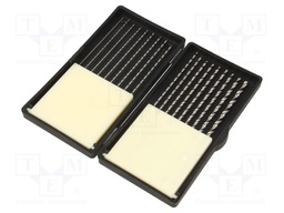 Drill set; metal; HSS; Pcs: 18; 100mm