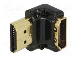 Adapter; HDMI socket,HDMI plug 90° up/down; 4K,HEC,UHD 2160p