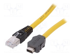 Cable: patch cord; RJ45 plug,ix Industrial plug; Cat: 6a; 0.5m