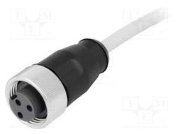 Plug; 7/8"; 10m; female; PIN: 3; straight; with lead; PVC