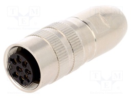 Connector: M16; female; for cable; IP68; plug; soldering; 60V; PIN: 8