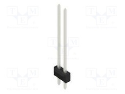 Connector: pin strips; pin header; male; PIN: 2; 2.54mm; THT; 2x1