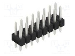 Connector: pin strips; pin header; male; PIN: 16; 2.54mm; THT; 2x8