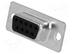 D-Sub; PIN: 9; plug; female; stamped and formed contacts
