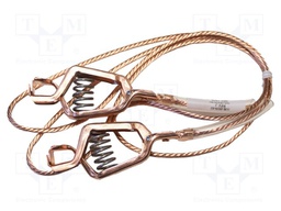 Ground/earth cable; both sides,aligator clip; Len: 76.2mm