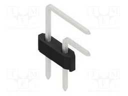 Connector: pin strips; pin header; male; PIN: 2; 1.27mm; THT; 2x1