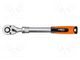Rattle; 1/4"; telescopic; 150÷200mm; Teeth: 72