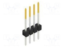 Connector: pin strips; pin header; male; PIN: 4; 2.54mm; THT; 1x4