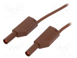 Test lead; PVC; 1m; brown; 32A; Type: with 4mm axial socket