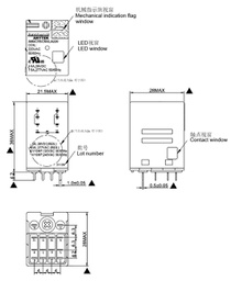 Relay: electromagnetic industrial; 4PDT; 24VDC; Icontacts max: 5A