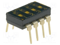 Switch: DIP-SWITCH; Poles number: 4; ON-OFF; 0.1A/50VDC; Pos: 2