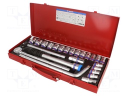 "SOCKET SET 1/2"" 24pcs SHORT 6-point 10 - 32mm WITH ACCESSO