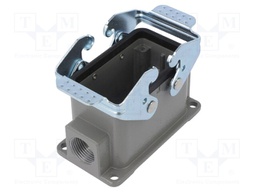 Enclosure: for HDC connectors; size D10B; with double latch