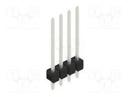 Connector: pin strips; pin header; male; PIN: 4; 2.54mm; THT; 1x4