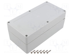 Enclosure: multipurpose; X: 100mm; Y: 200mm; Z: 75mm; ZP; light grey