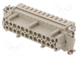 Connector: HDC; contact insert; female; DE; PIN: 24; 24+PE; 16A; 500V