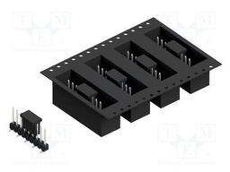 Connector: pin strips; pin header; male; PIN: 9; 2.54mm; SMT; 1x9