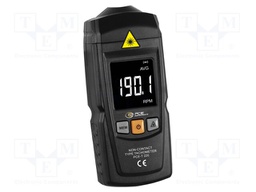 Tachometer; LCD 1,8"; 2,5÷99999rpm (optical method); IP20