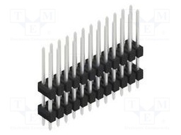 Connector: pin strips; pin header; male; PIN: 24; 2.54mm; THT; 2x12