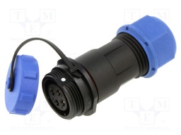 Connector: circular; plug; female; PIN: 4; IP68; SP17; 6÷10mm; 15A