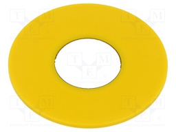 Legend Plate, Series 61, 43 mm x 1.7 mm, 16 mm Switches, Yellow, No Marking