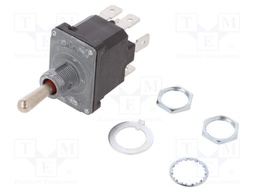 Switch: toggle; Pos: 3; DPDT; (ON)-OFF-(ON); 10A/230VAC; -40÷71°C